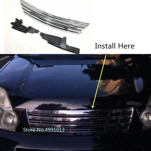 Car Sticker Trim Front Up Racing Grid Grill Grille Hood Frame For Nissan X-Trail XTrail T32/Rogue 2008 2009 2010 2011 2012 2013