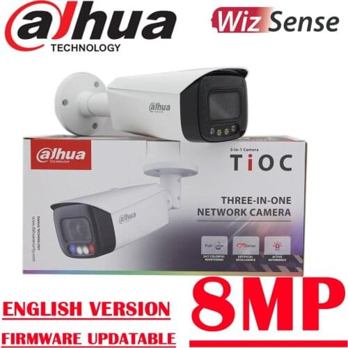 Dahua 8MP 4K IP Camera IPC-HFW3849T1-AS-PV 24 Hours Full-color Active Deterrence Fixed-focal Bullet WizSense Network