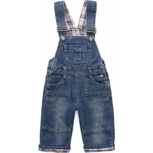 Childrens Overalls Infant Soft Denim Bib Pants Baby Boy Girl Jeans Casual Trousers Free Shipping Classic Spring Autumn
