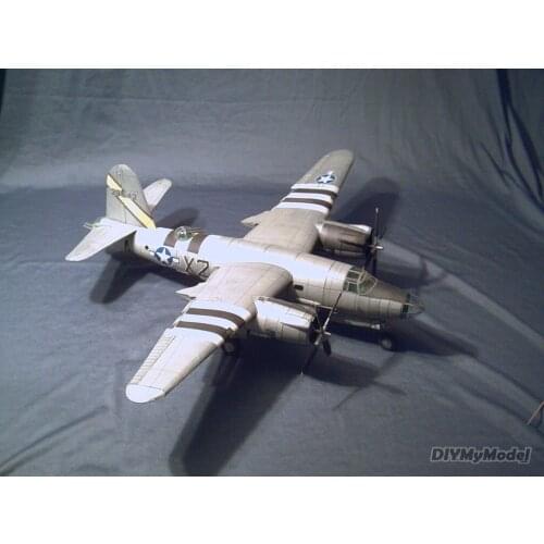DIYMyModeI Us B26 predator bomber DIY Handcraft Paper Model KIT Handmade Toy Puzzles Gift Movie props