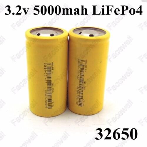 GTK 2pcs 32650 5000mAh 3.2V lifepo4 high quality rechargeable battery for motorcycles start battery pack DIY power pack ect