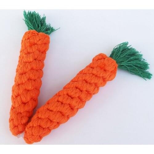 Carrot Dog Toy Cotton Knot Puppy Teething Toy Rope Dog Toy Dog Chew Toy for Dogs Simulation Vegetable Toy Funny Favor Toy