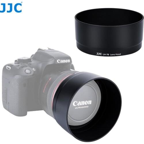 JJC Reversible DSLR Camera Lens Hood Shade Protector for CANON EF 50mm f / 1.2L USM Lens Replaces Canon ES-78