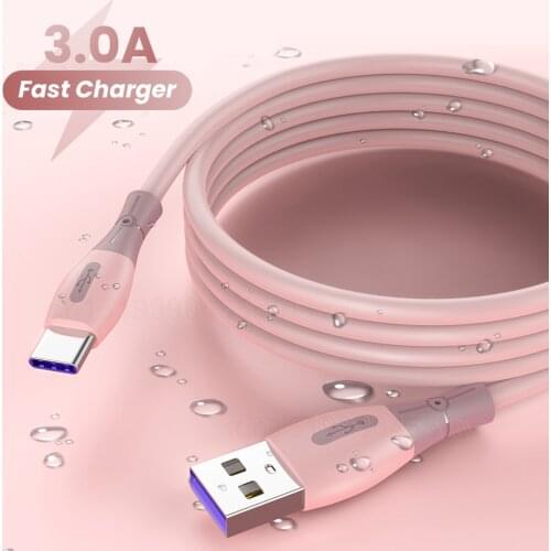USB Type C Cable 3A Liquid Silicone Fast Charging Micro USB Cable for Samsung Xiaomi Huawei Charger Data Cable Mobile Phone
