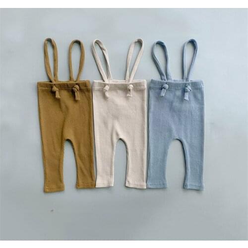 Baby Boy Girl Leggings Infant Kids Suspender Pantyhose Spring Autumn Baby Girls Boys Solid Color Bandage Pants Newborn Leggings