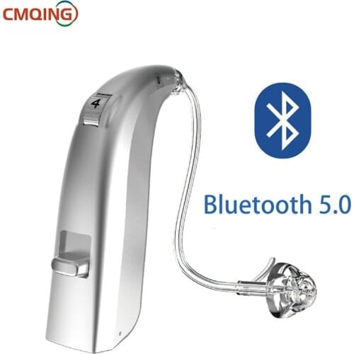 Mini Rechargeable Hearing Aid Digital Hearing Aids Adjustable Tone Sound Amplifier Portable Deaf Elderly Bluetooth Hearing Aid