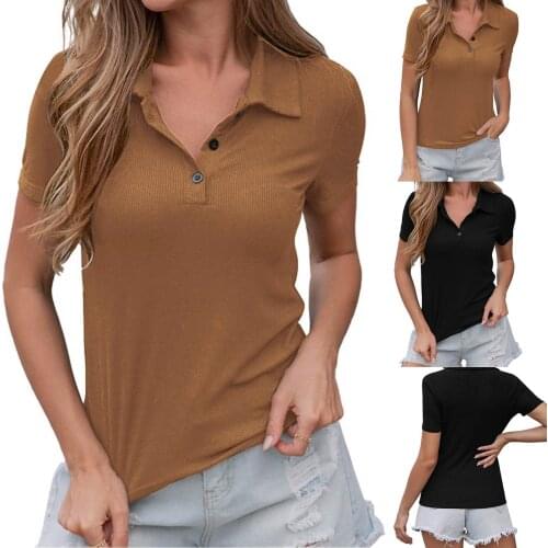 Fashion solid color V-neck short sleeve T-shirt slim fit womens top 2021 summer new cool trend womens wear топик женский