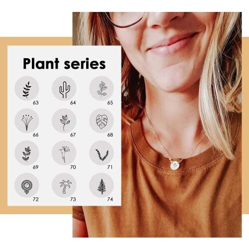 Fashion Coin Pendant Necklace Choker Laser plant pattern Bar Necklaces For Women Jewelry Gifts