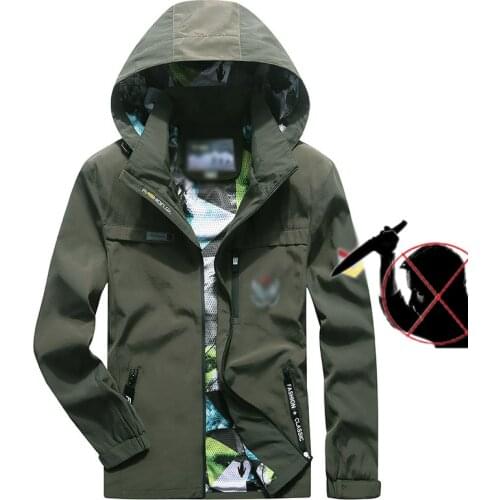 Self Defense Anti Cut Clothes Anti-stab Anti-Knife Invisible Cut Resistant tops stabfree Men Jacket Soft Security Bomber jackets