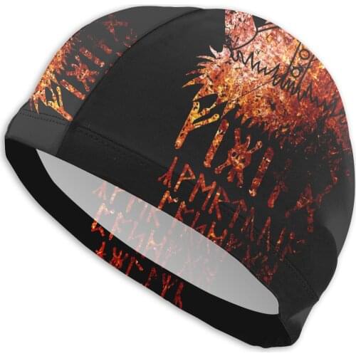 Mens Bjorn Swim Cap Viking Beard Vikings Bath Hats Swimwear For Swim Pool