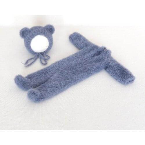 Soft Bonnet And Hooded Romper Overall Newborn Photography Props Santa Suit Newborn Baby Hooded Romper Set