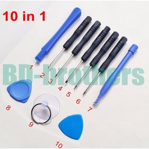 With T3 T4 Screwdrivers 10 in 1 Opening Tools Kit Pry Repair Tool FOR iPhone Samsung MOTO SIEMENS Computer 500sets/lot