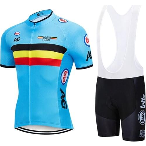 2022 New i2022 Belgium Cycling Jersey 9D Bib Set MTB Bike Shorts Suit Ropa Ciclismo Mens Summer Quick Dry Bicycle Clothing Maill