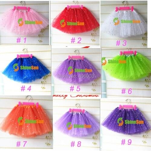 Wholesale Sequins Tutu Pettiskirt Girls Dance Party Skirt Children Fancy Skirts
