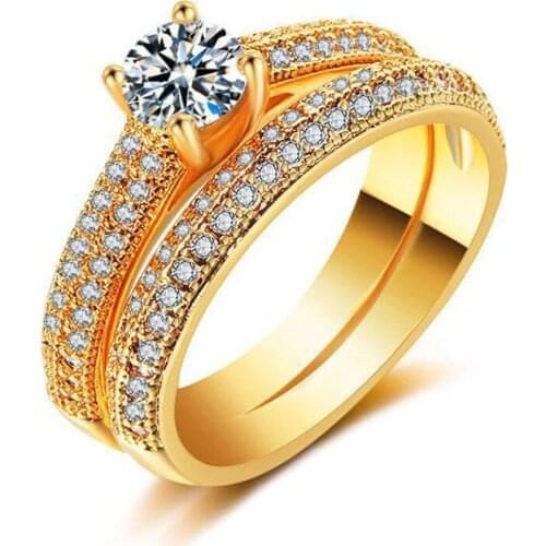 Couple Rings 925 Silver Jewelry Inlaid Zircon Gemstones Finger Ring Set for Women Men Lover Wedding Engagement Party Accessories