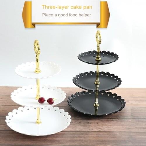 Cake Stand Afternoon Tea Wedding Plates Party Tableware Bakeware 3 Tier Plastic Tray Display Rack Cake Decorating Tools