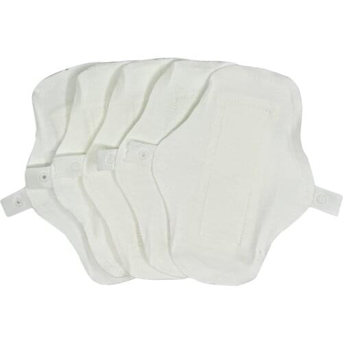 5 pcs Super Thin 100% cotton reusable cloth pads, waterproof lady daily use cloth panty liners women feminine hyqiene 17.5cm