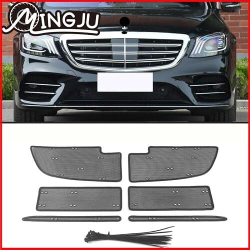 For Mercedes-Benz S-Class W222 2015-2021 Car Accessories Front Grille Insert Net Anti-insect Dust Garbage Proof Inner Cover Mesh