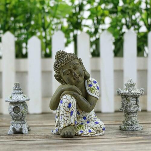 Resin Budda Ganesha Statues Buddha Statue Decoration Home Living Room Decor Accessories Modern Buddhism Figurine Garden Ornament