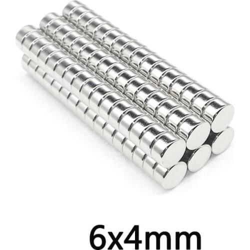 100/200/300pcs 6x4 mm Permanent Small Round Magnet 6mmx4mm Neodymium Magnet Dia 6x4mm Mini Strong Magnetic Magnets 6*4 mm