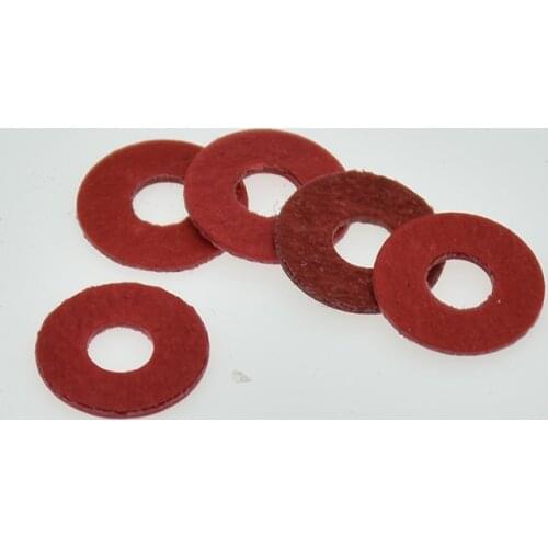 100/50Pcs M2 M2.5 M3 M4 M5 M6 M8 M10 Steel Flat Pad Insulation Washers Red Paper Meson Gasket Spacer Insulating Spacers