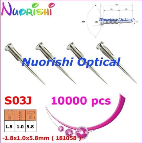 S03J 1.8X1.0X5.8mm 10000pcs Glasses Accessories Spring Hinge Screws Sunglasses Eyewear Screws Free Shipping
