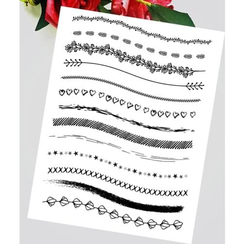 14x18CM Leaf ribbon Transparent Silicon Seal Clear Stamps Roller Stamps DIY Scrapbook Album Card NEW YEAR Easter