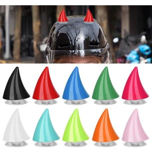 2Pcs Motorcycle Helmet Devil Horn with Suction Cups Rubber Helmet Corner Decoration Motorbike Bicycle Helmet Accessories