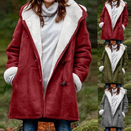 2021 Faux Shearling Sheepskin Coat Women Leather Thick Suede Jacket Autumn Winter Lambs Wool Short Motorcycle Coats