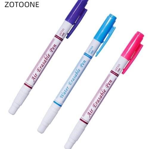3pcs Double Head Pink Blue Purple Air Water Erasable Pen Fabric Marker Water Soluble Automatically Disappear Pen Sewing Tool G