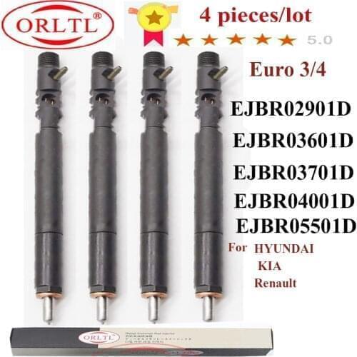4PC New Injector EJBR02901D EJBR03601D EJBR03701D EJBR04401D EJBR05501D 33801-4X800 33800-4X800 33801-4X810 For SSANGYONG Euro 3