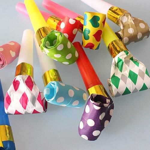 5pcs/set Multicolor Party Blowouts Whistles Kids Birthday Party Favors Decoration Noice maker Toys gifts