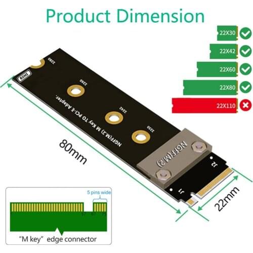 80% Off M.2 NGFF to 90/180 Degree PCI-E 3.0 X16 Graphics Card Extender Extension Adapter