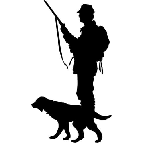 CK3131#11*20cm hunting reflective funny car sticker vinyl decal silver/black car auto stickers for bumper rear window