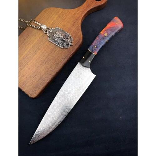 Damascus Chef Knife vg10 Japanese Kitchen Knives 67 layers Damascus Guyto Knife Chefs Cooking Tool Stainless Steel Professional