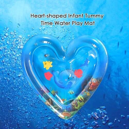 Baby Inflatable Water Play Mat Inflatable PVC Tummy Time Playmat Toddler Fun Activity Play Center water mat with Inflator Pump