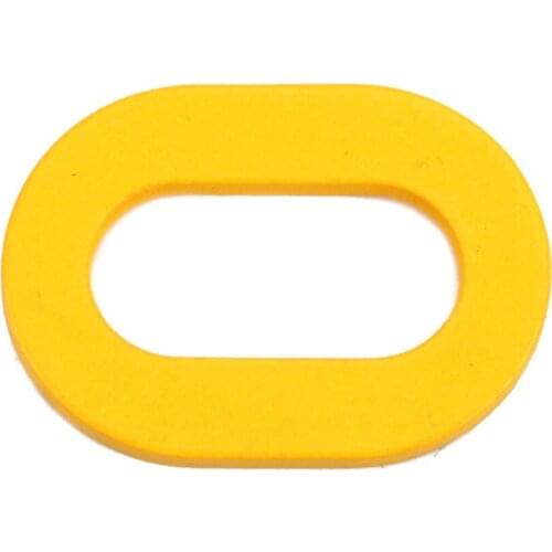 DoreenBeads Wood Connectors Oval Yellow Fuchsia Gray Light Coffee Colorful Jewelry DIY Charms 36mm(1 3/8") x 25mm(1"), 20 PCs