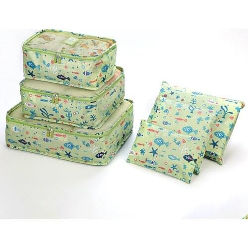 6pcs/set Travel Organizer Storage Bags Portable Luggage Organizer Clothes Tidy Pouch Suitcase Packing Laundry Bag Storage Case