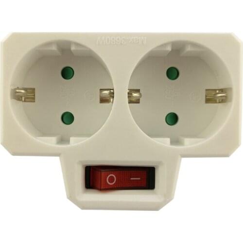 European 16A 250V Switch Power Strip Conversion Plug Socket EU Standard Power Adapter 3500W Travel Plug Extend Outlet Converter