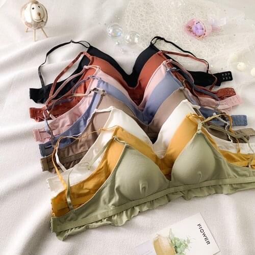 French Bra Cotton Bralette Push Up Bras for Women Seamless Bra Comfortable Wireless Sexy Lingerie Female Brassiere Underwear