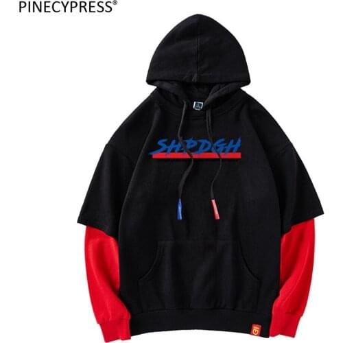 Quality 100% Cotton Soft Anti-pilling Anti-static Pocket Hip Hop Fashion Man Hoodie Black Red Long Sleeve Men Hooded Sweatshirt