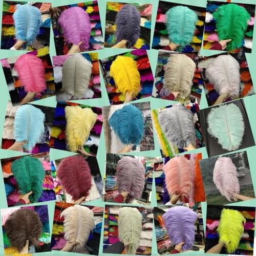 Hot Sale 30 Color 100pcs Natural Ostrich Feathers 30-35cm/12-14 inch Wedding Party Christmas Home Craft Accessories Decoration