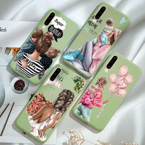 Fashion Super Dad Mom Baby Girl Phone Case Candy Color for iPhone 6 7 8 11 12 s mini pro X XS XR MAX Plus