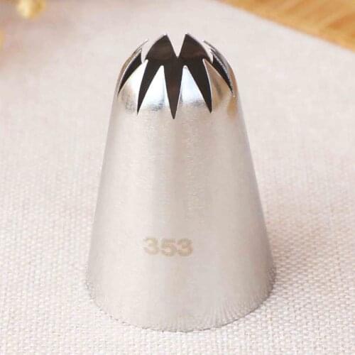 #353 Large Size Close Star Piping Nozzle Cake Cream Decoration Stainless Steel Icing Tips Cupcake Pastry Tools