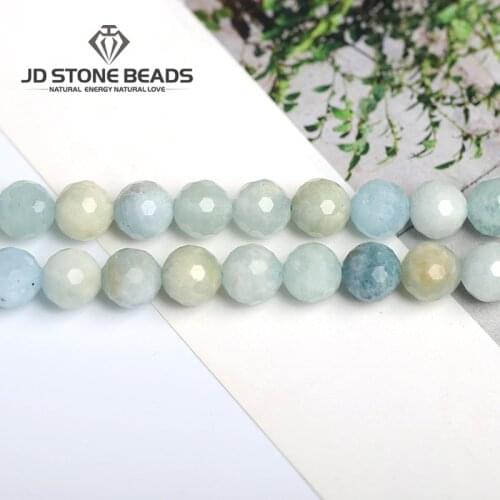 Natural Blue Morgan Stone Aquamarine Beads Fancy Gemstone Beads 6mm 8mm Pick Size Wholesale DIY Accessory For Jewelry Making