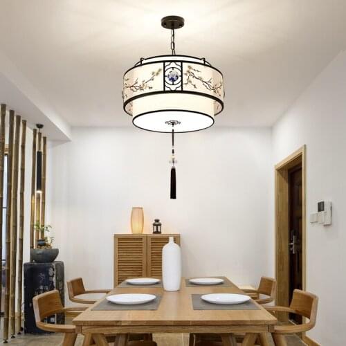 New Chinese Zen Small Droplight Modern Minimalist Dining Room and Study Room Bar Lamp Creative Special Chinese Style Retro Lamp