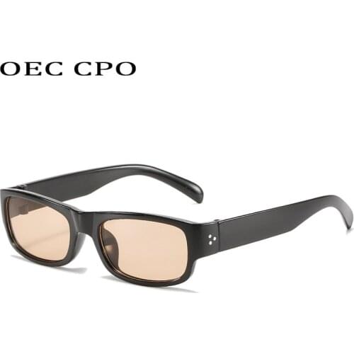OEC CPO Fashion Small Rectangle Sunglasses Women 2021 New Popular Candy Color Square Sun Glasses Female Retro Shades UV400