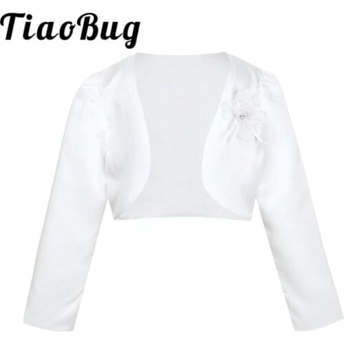 1-9 Years Little Kids Girls Infant Babies Flower Girls Bolero Jacket Shrug Coat Wedding Princess Birthday Party Jacket Wrap