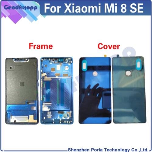 For Xiaomi Mi 8 SE Front Frame Battery Back Cover Rear Case Cover Middle Frame Rear Lid For Xiaomi Mi8 SE / Mi 8SE