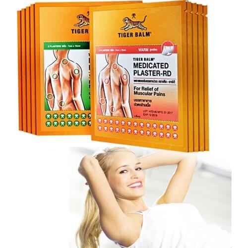 8PCS Authentic Original Thailand Tiger Balm Cool And Hot Medical Plaster Rheumatoid Arthritis Anesthesia Ointment Patch